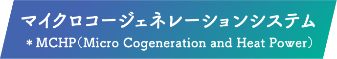 マイクロコージェネレーションシステム ＊MCHP（Micro Cogeneration and Heat Power）